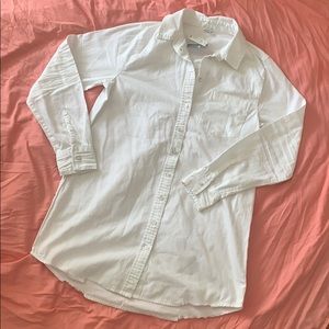 Arie Distressed Tunic Button Down